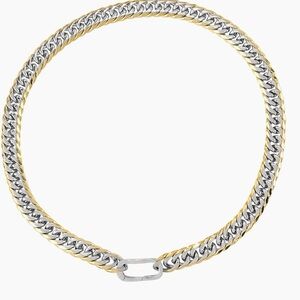 Artizan Joyria Gold and silver Chain Necklace with spike charm